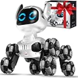 4DRC Robot Dog Toys for Kids, Remote Control Robots Dog with Auto-Demonstration, RC Stunt Remote Control Smart Robot for Age 8 9 10 11 12 Year Old Boys Girls Birthday Gift Present