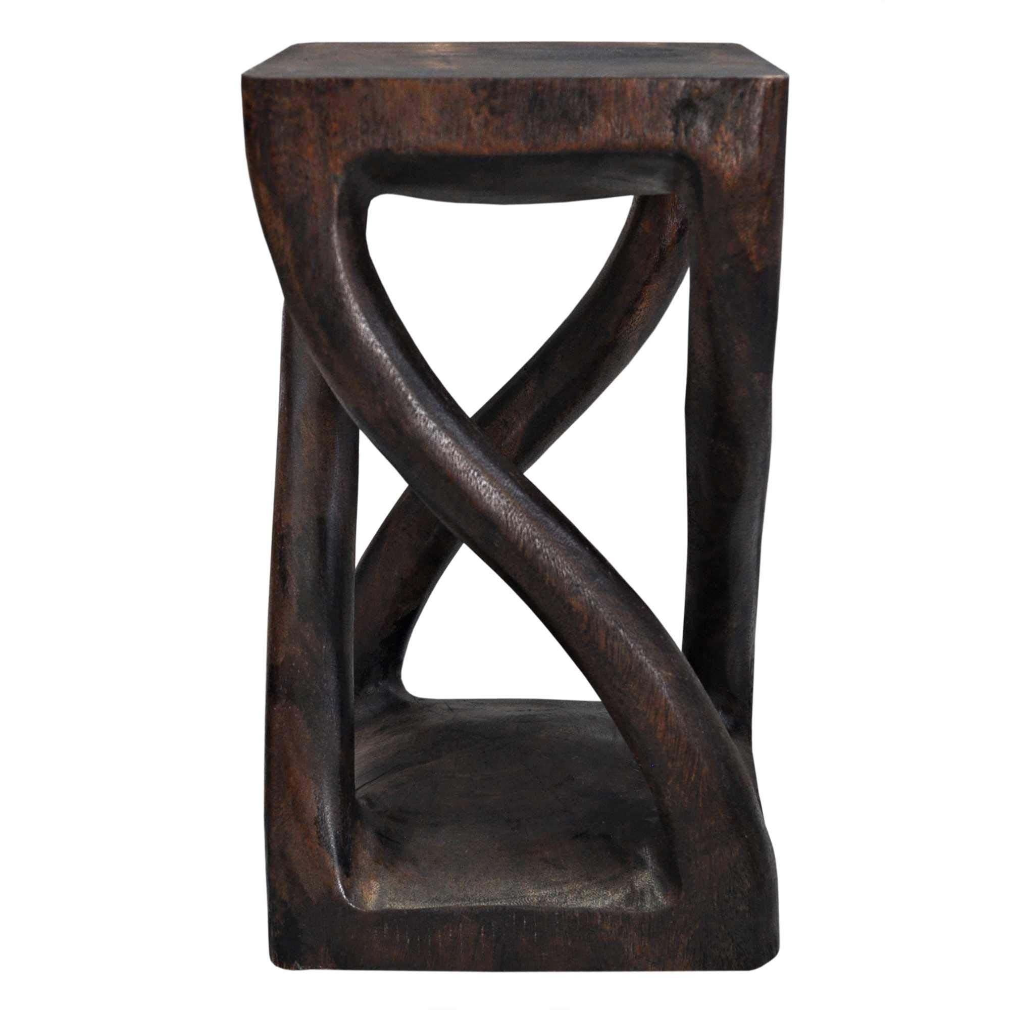 Petite Table de Salon en Bois Massif, décoration Artisanale fabriquée Main à partir d’Un Seul Morceau, guéridon, Porte Lampe ou Plante (13407)