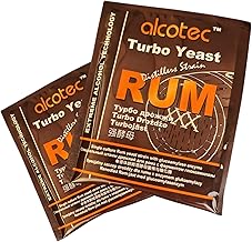 X2 Alcotec Turbo Yeast Rum, Distillers Strain for Rum Production with Glucoamylase Enzyme 73g 25L