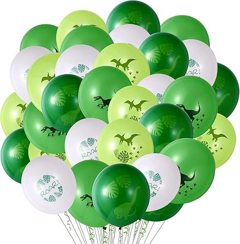 Juego de 32 globos de dinosaurio para fiesta temática de dinosaurios, globos de pterosaurio, Raptors y brontosaurio, globos de látex de 12 pulgadas