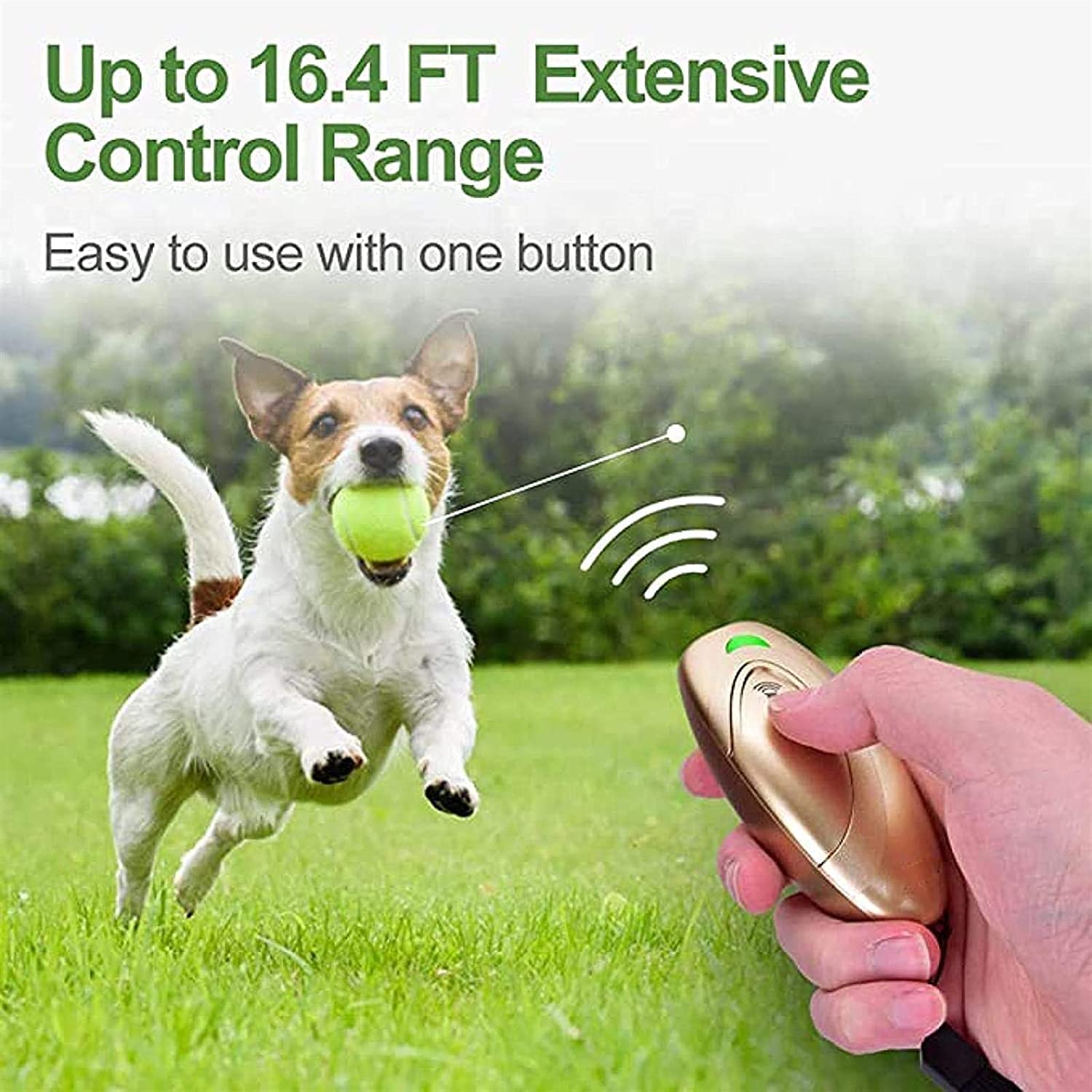 Dispositivo ultrasónico for disuadir ladridos de perros, dispositivo 2 en 1 for entrenamiento de perros y control de ladridos, dispositivo antiladridos, rango de control de 16.4 pies, indicador LED, i
