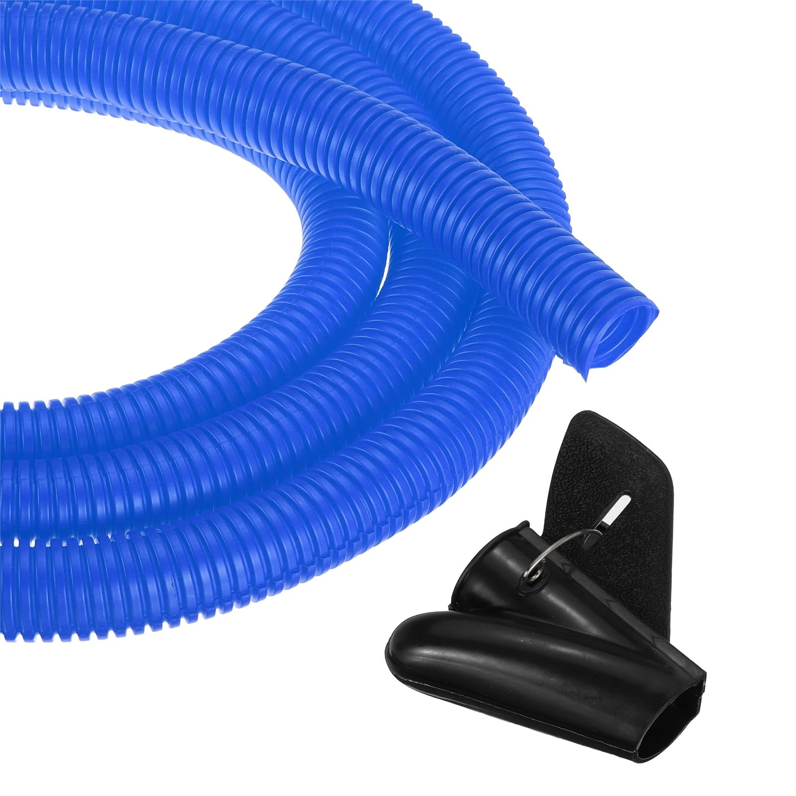 sourcing map 1 Inch 20ft Split Wire Loom Tubing, Flexible Cord Protectors with Installation Tool Cable Management Sleeve Conduits Cover for Office Home Electrical Automotive Wires, Blue