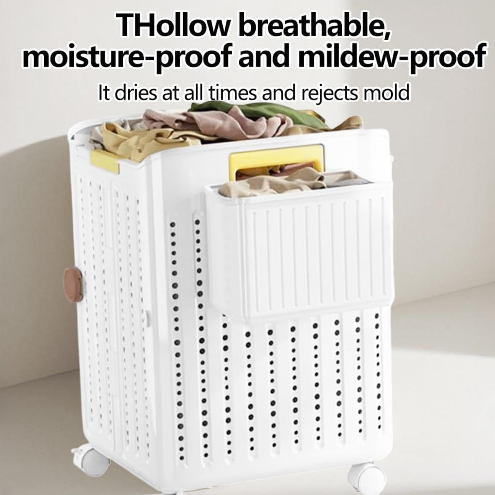 Cesto portabiancheria arrotolabile, cesto per vestiti sporchi, portatile, organizer per vestiti, per camera da , università, bagno, casa, angolo stretto
