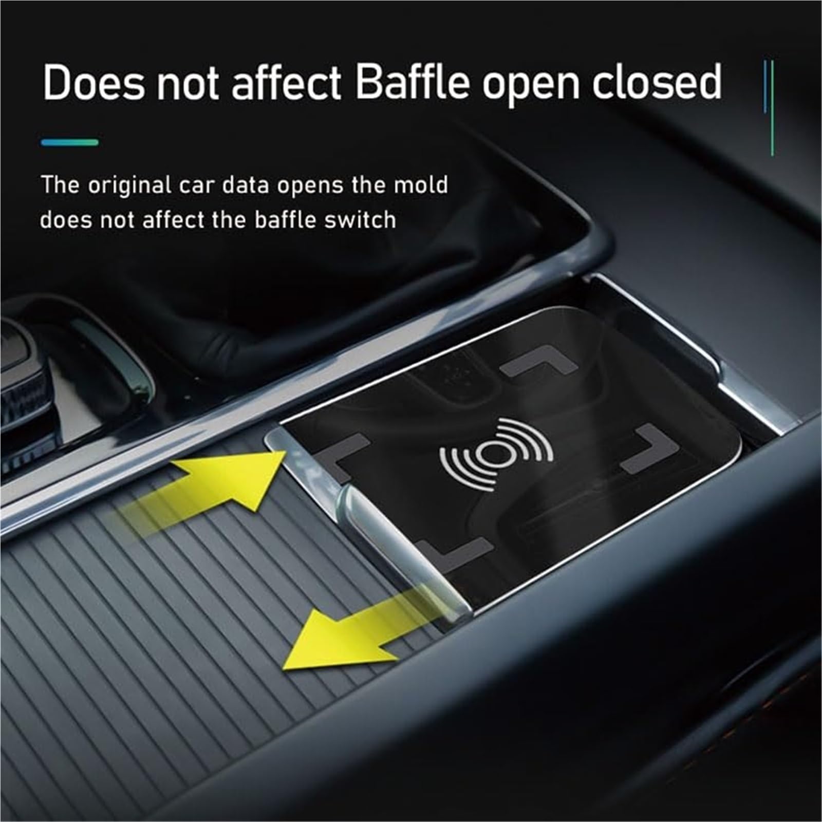 15 W Szybka bezprzewodowa ładowarka samochodowa Uchwyt QI Bezprzewodowy panel ładujący Telefon Podkładka ładująca, dla VOLVO, XC90, XC60, S90, S60, V90, V60 Dostarczany z bezprzewodowym panele