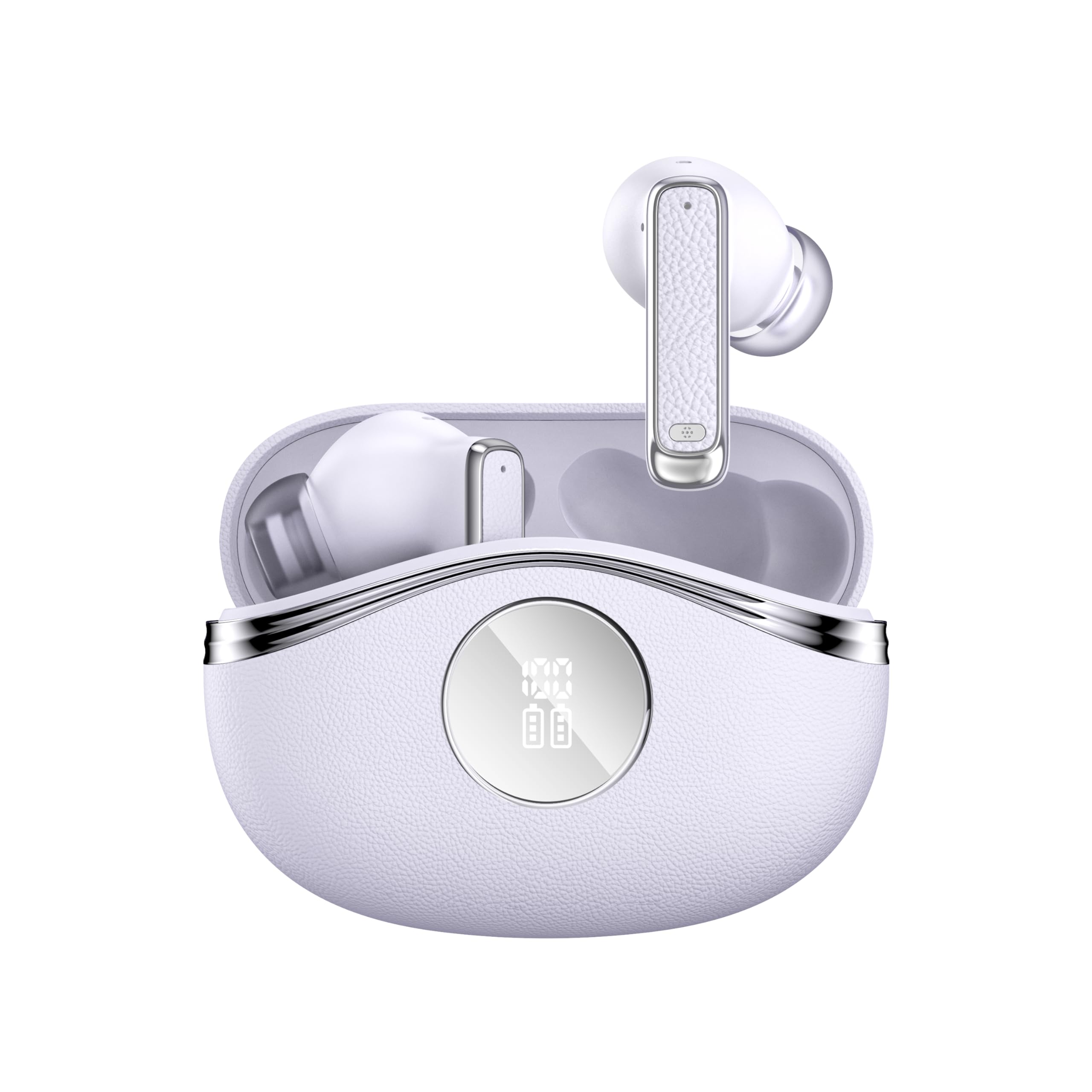 SRICH Bluetooth Wireless Earbuds - 40-Hour Battery Life, HiFi Stereo, Noise-Canceling Mic, LED Display, IPX7 Waterproof, in-Ear Headphones for Laptops