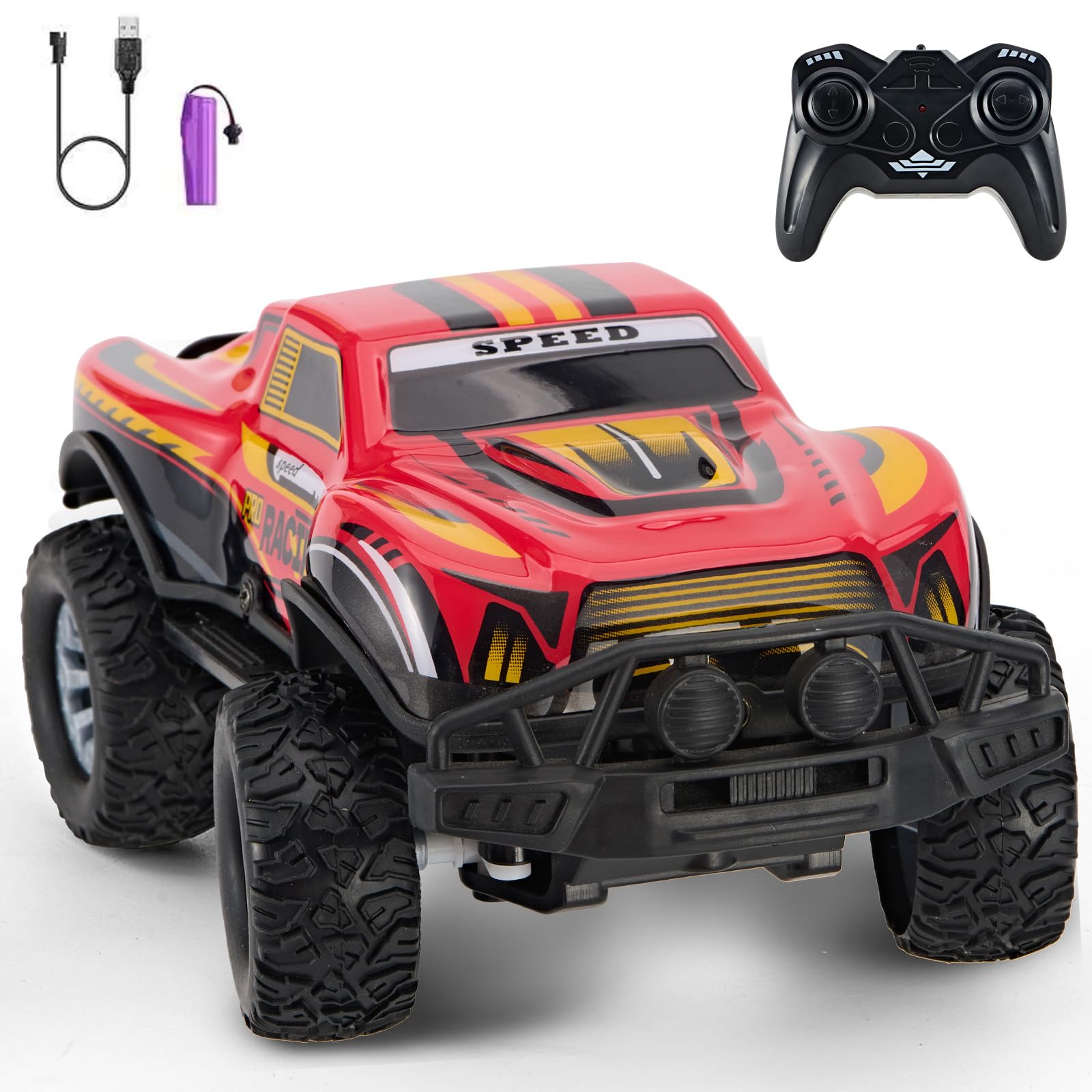 Remote Control Cool Off-Road Vehicle Truck 2 4GHz RC Car with LED Lights 1 20 Scale Off-Road Vehicle