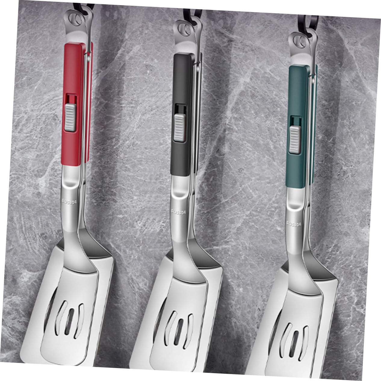 ABOOFAN 4 Piezas De Espátula Para Pescado Frito Accesorios Para Plancha Para Cortar Pescado Soporte Para Pesas Para Filetes Colador Pinzas De Cocina Para Cocinar Pinzas De