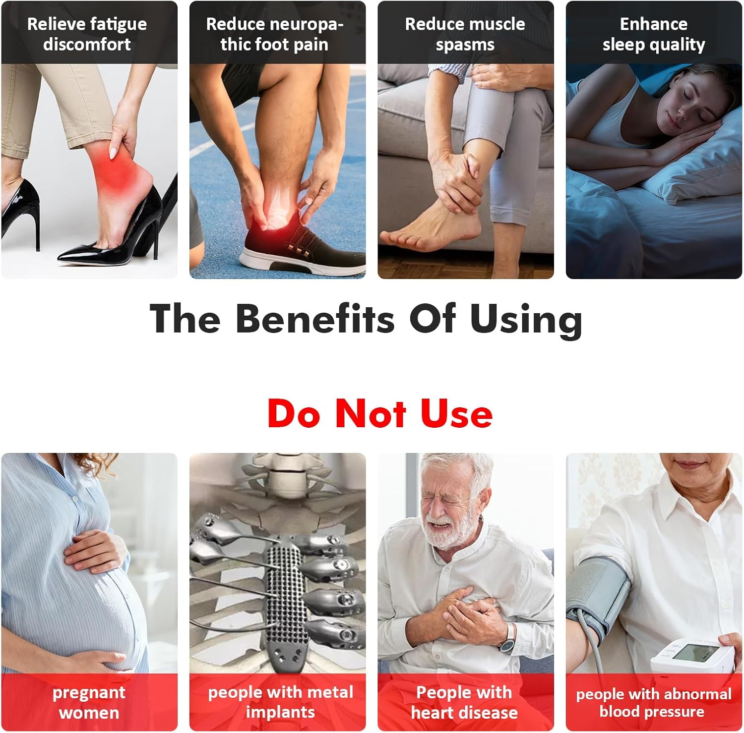 EMS Foot Massager for Neuropathy : FSA Eligible Electric Foot Massager for Circulation and Pain Relief,Hsa Plantar Fasciitis,25 Modes 99 Intensities,4 TENS Unit Muscle Stimulator Pads,Gifts for Mom - Image 6