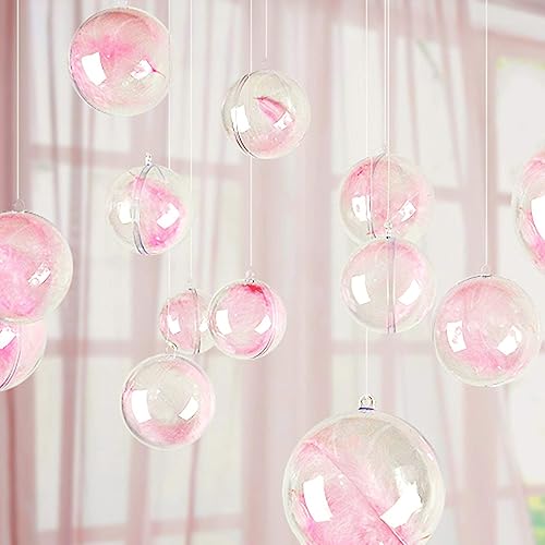 Miniatura 7 de 0 bolas de plástico rellenables, 10 unidades, adorno de Navidad transparente y transparente, artículo decorativo ideal para bodas, fiestas,