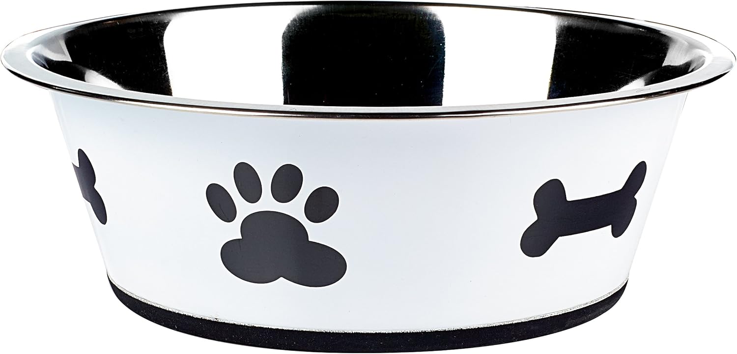 Classic Pet Products Classic Posh Paws Dish, 2500 ml, White