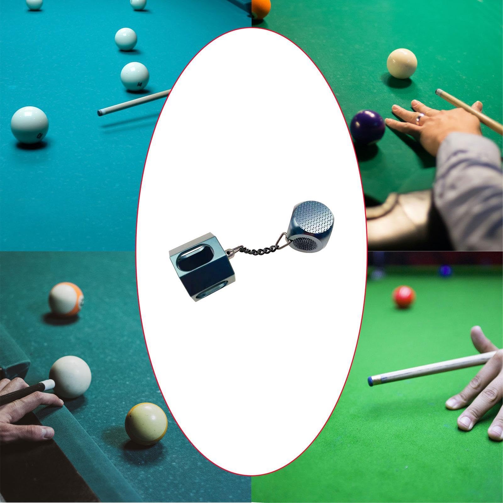 Vaveren 2 in 1 Billiard Chalk Holder Pool Cue Tip Pricker Tips Storage Practical Accessories Chalk Case for Women Traveling Men Gifts, Deep Green