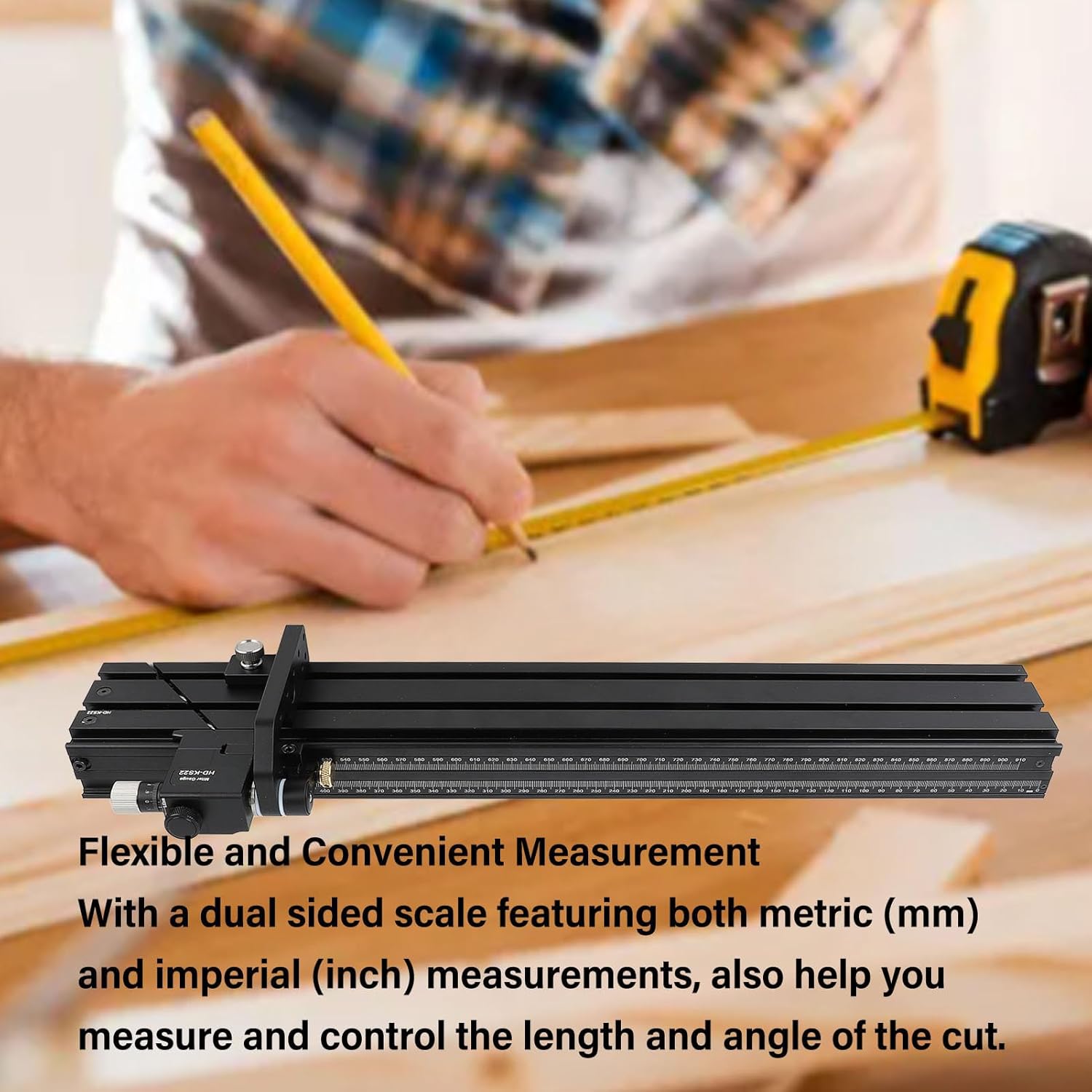 Woodworking Table Miter Gauge High Accuracy Versatile Sturdy Aluminum Alloy Table Saw Support Router Miter Gauge for DIY Woodworking Project