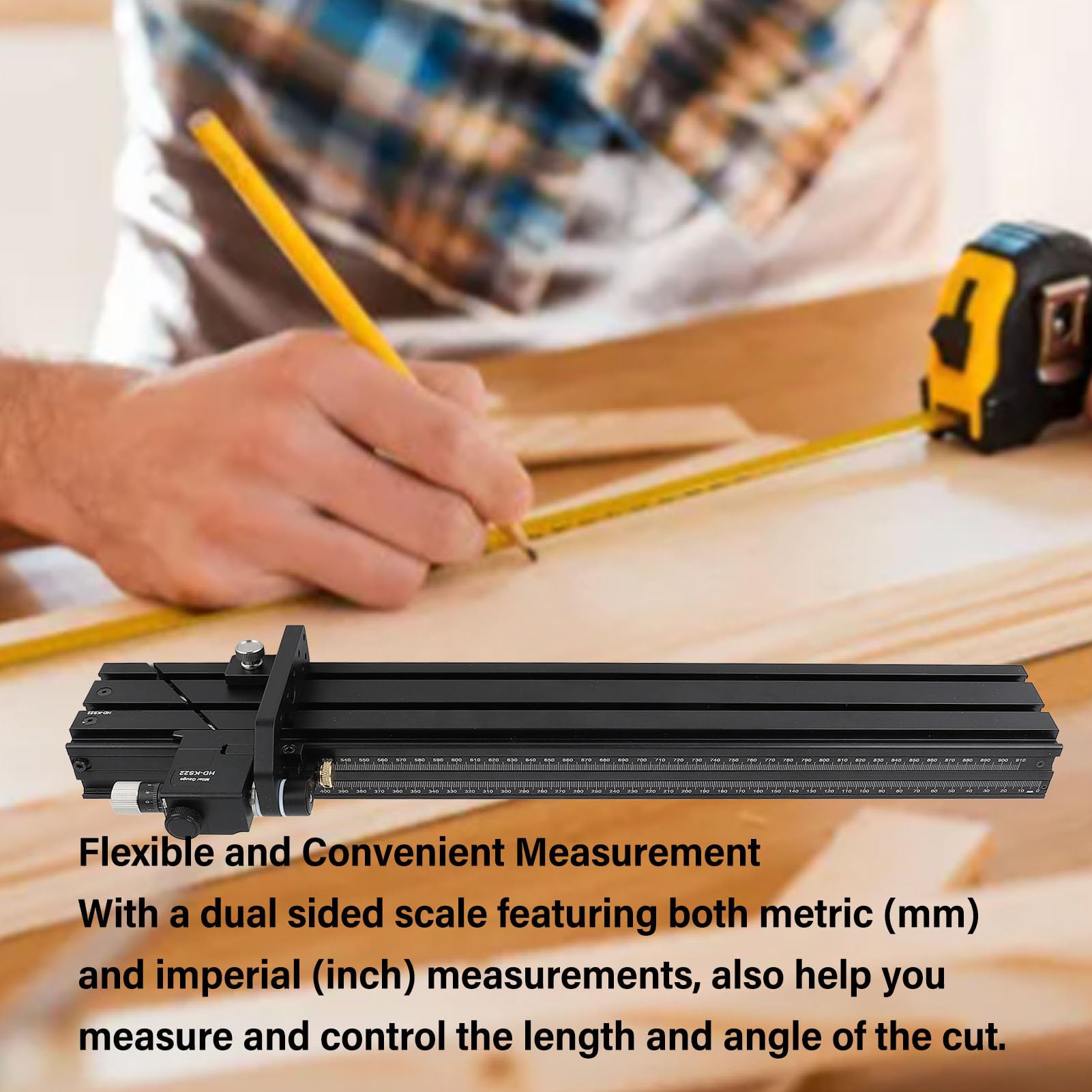 POWERTEC 71767 Edidor De Inglete De Precisión Para Sierra De Esa, Con