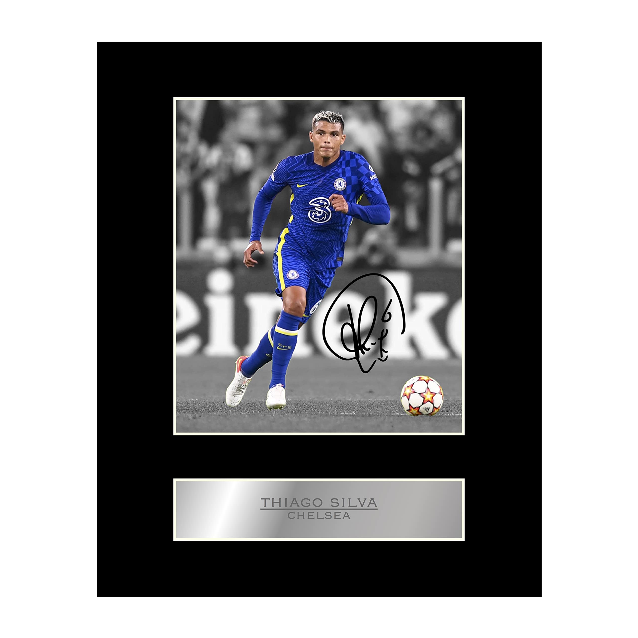 Thiago Silva Pre Printed Signed Mounted Photo Display #01 Printed Autograph Picture