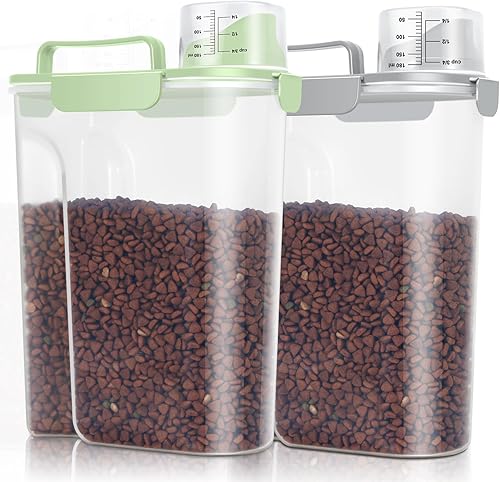 Miniatura 18 de TBMax Contenedor de almacenamiento de alimentos para perros y gatos de 5 a 7 libras, dispensador hermético de alimentos para mascotas con boquilla