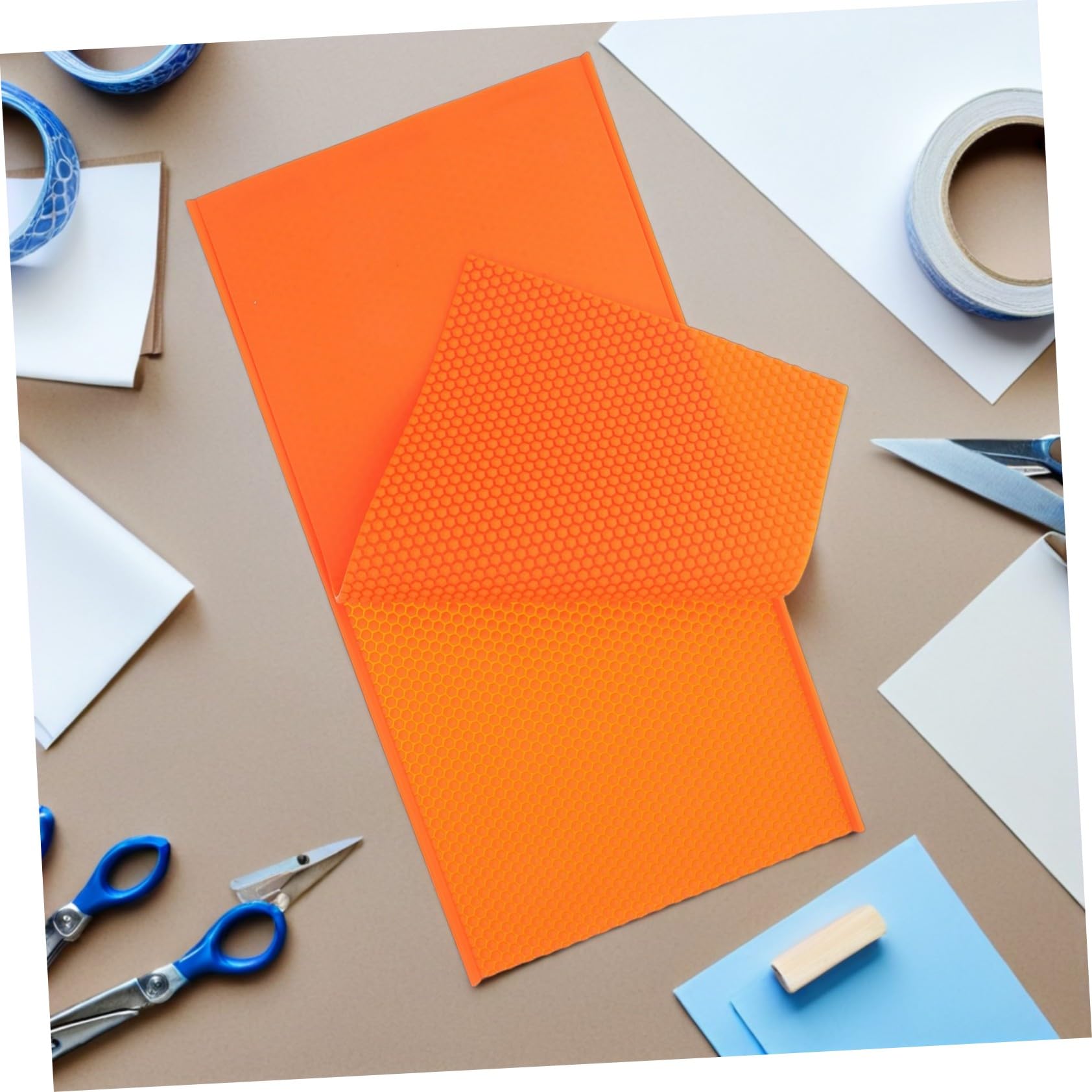 HANABASS Stampo in Silicone per Foglio Cera d Api Arancione Modellatore per Apicoltura Foglio Embossed per DIY Creativo Facile da e Riutilizzabile Strumento Versatile per Apicoltori