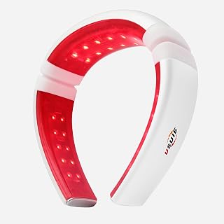 USUIE Red Light Therapy for Neck Pain Relief, Portable Neck Heated Device, Hot Compress & Red Light Therapy Device, Intelligent and Heated Neck Pain Relief Device, 3 Modes, Composed of 32 630nm Chips
