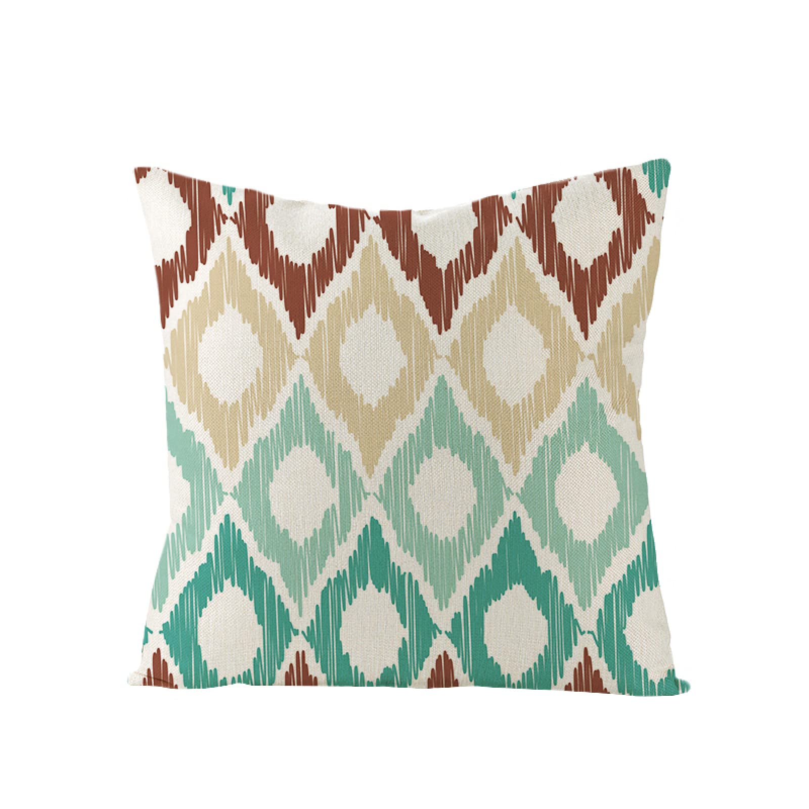 Sofa Fundas Cojines 60x60 Pack de 4 Cuadrado,Funda de Almohada Lino con Cremallera Invisible,Funda de Cojín Decoración para Hogar Sala Cama Jardín Silla Coche-geometría