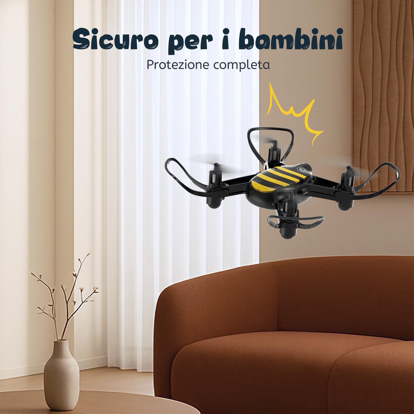Loolinn | Drone per Regalo a Bambini - Design Divertente, Facile da Pilotare, Sicuro per Bambini, Acrobazie a 360°, Hub di Ricarica e Due Batterie Incluse (Idee Regalo)