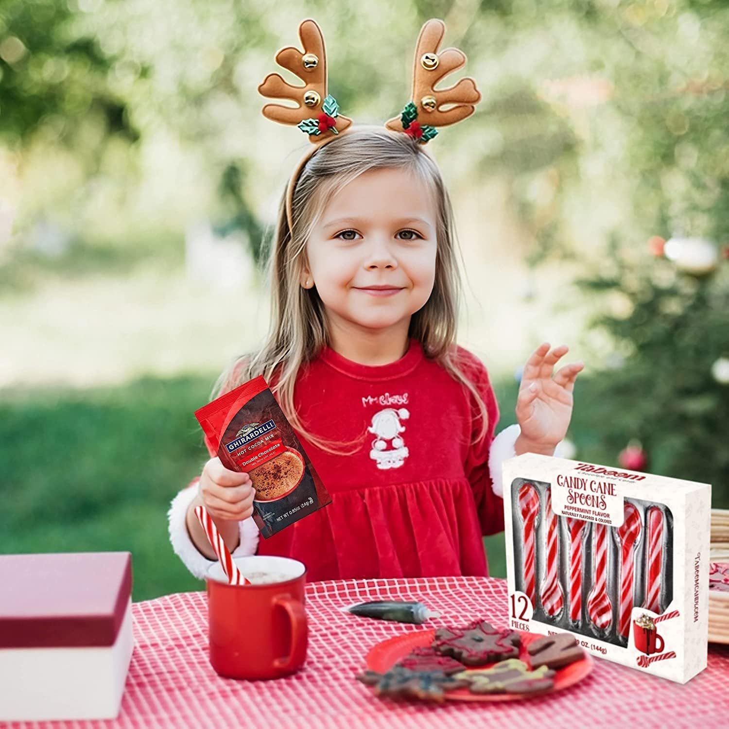 Dye-Peppermint Candy Cane Spoon & Hot Cocoa Bundle - 12