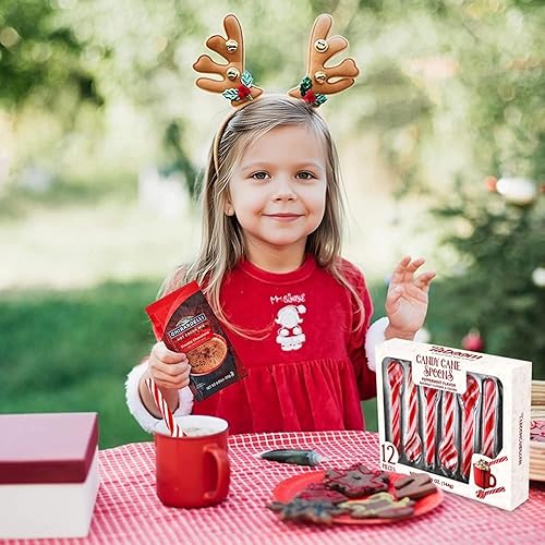 Miniatura 4 de Cucharas de menta – Paquete de 12 impresionantes cucharas de bastón de caramelo – Caramelo de Navidad perfecto – Delicioso y colorido caramelo