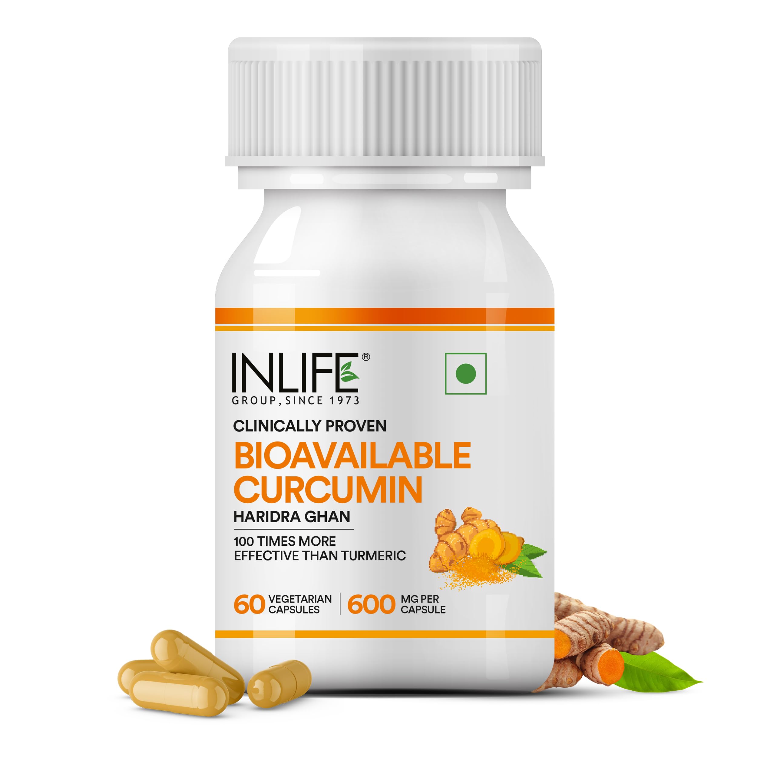 INLIFE Bioavailable Curcumin Capsules | Curcumin Supplement | Clinically Proven Ingredient | Supports Immune Health, 600mg - 60 Capsules (Pack of 1) (B0CK4F6F3X) Amazon Price History, Amazon Price Tracker
