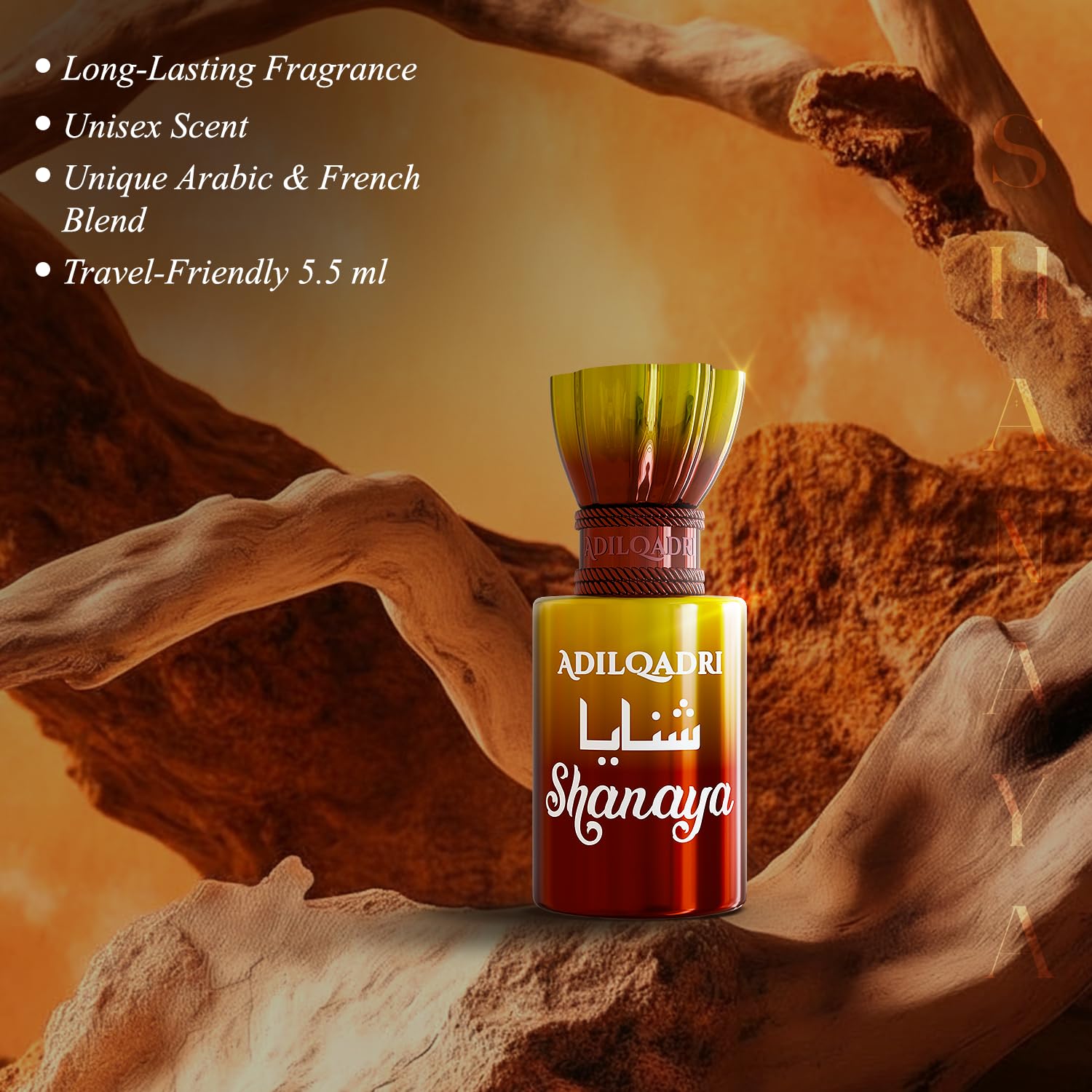 AdilQadri Shanaya Luxus Attar Parfüm - Unisex, 100% alkoholfrei, langanhaltender Duft, 0,4 Unzen