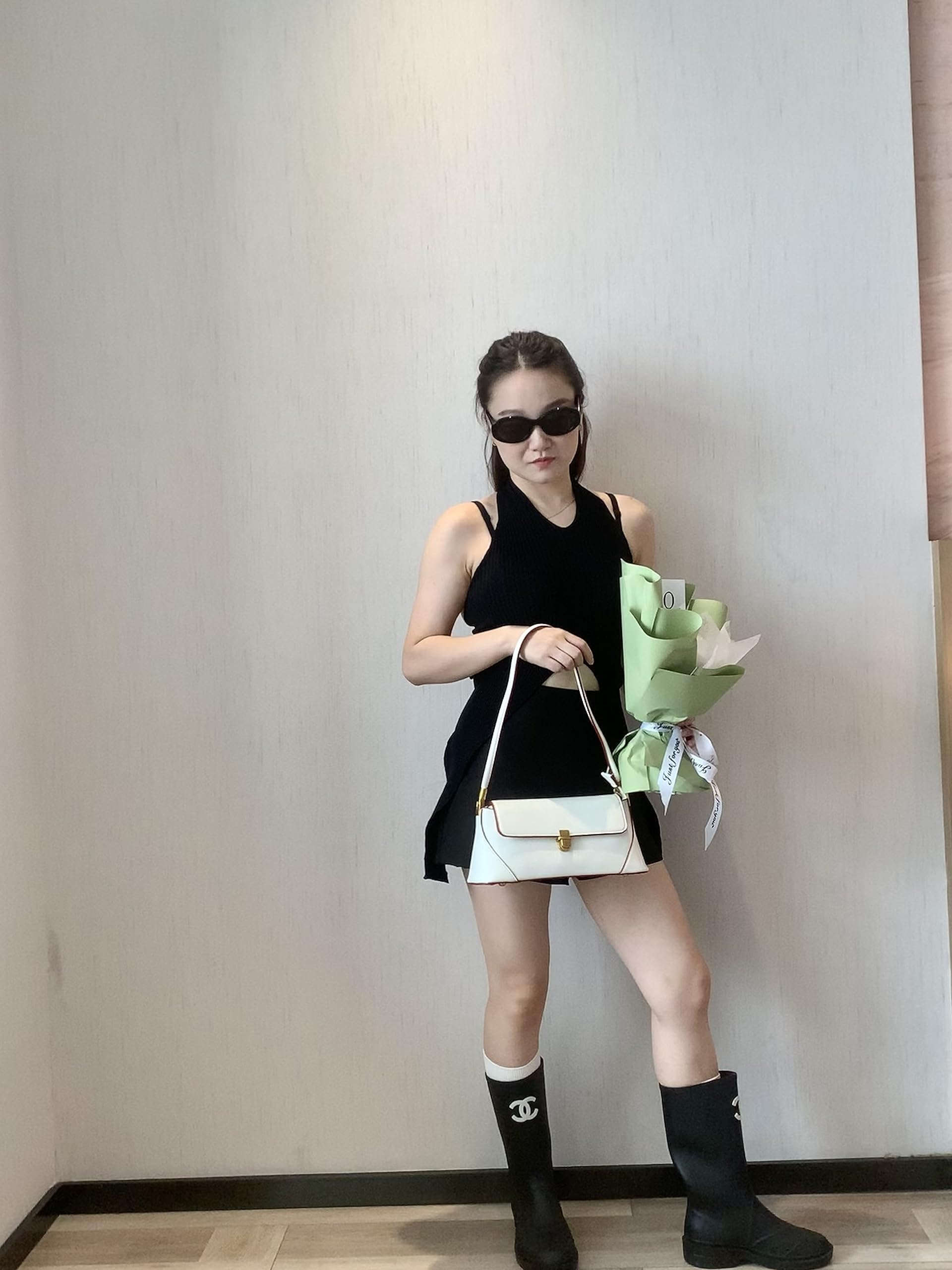 Women Shoulder Bags Vintage Handbag Retro Classic Small Purse 90s Buckle Closure: White