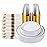 Goodluck 175 Piece Gold Plastic Dinnerware Set for 25 Guests, Fancy Disposable Plates for Party, Include: 25 Dinner Plates, 25 Dessert Plates, 25 Pre Rolled Napkins with Gold Silverware, 25 Cups