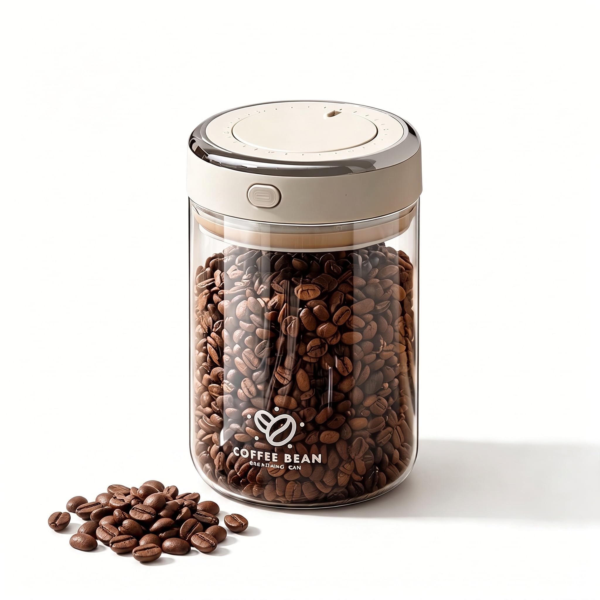 1100ML Coffee Canister, Airtight Borosilicate Glass Coffee Storage Jar