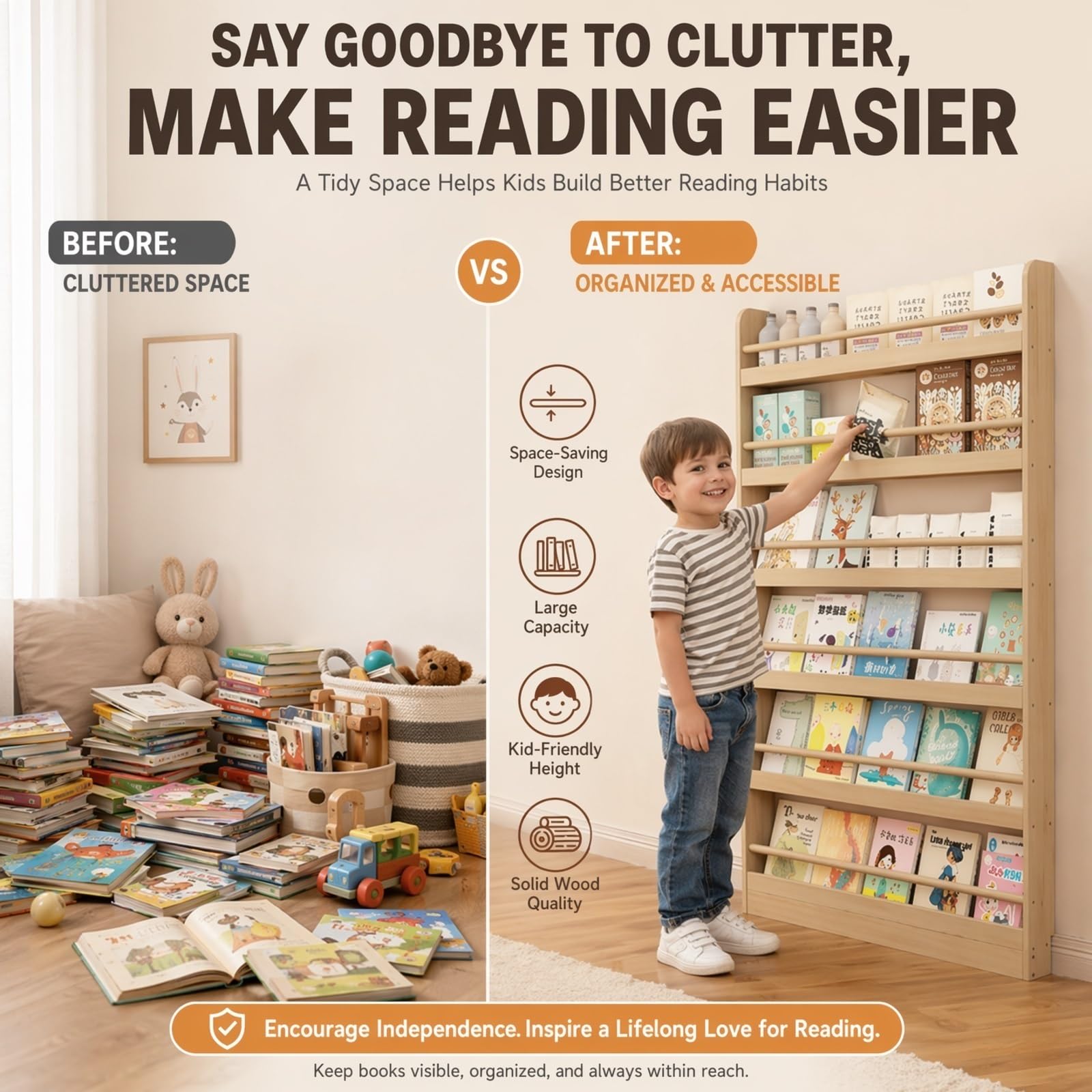 Gekippter Buch-Organizer | Gekippter Haushaltsbuch-Aufbewahrungs-Display-Organizer for verpackte Literaturwaren(70cm)