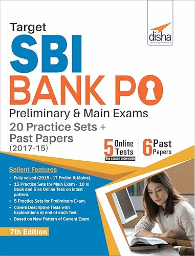 Target SBI Bank PO Preliminary &amp; Main Exam - 20 Practice Sets + Past Papers (2017-15) - English 7th Edition [Paperback] [Apr 18, 2018] Disha Experts