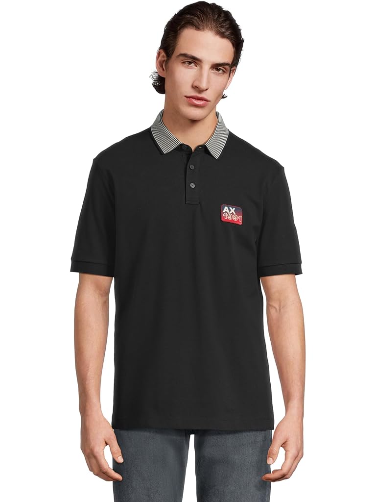 Navy Armani Exchange Small Logo Polo