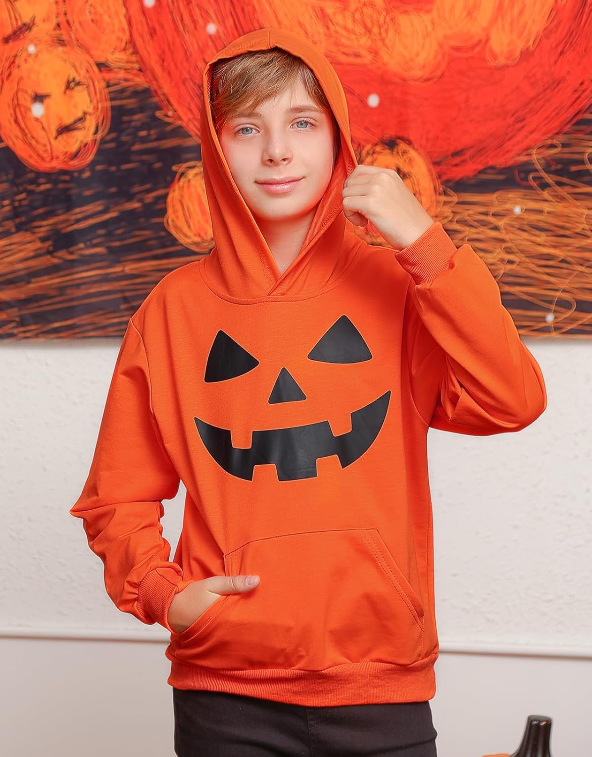 UNICOMIDEA 7-14T Boys Christmas Sweatshirt Thanksgiving Halloween Hoodies