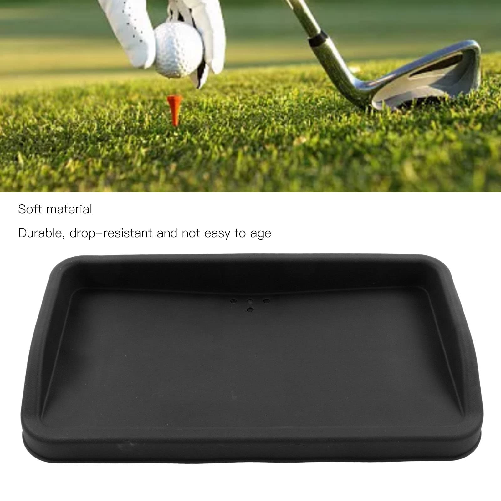 Caja para Pelotas de Golf, Contenedor de Pelotas de Golf de Silicona de Goma, Caja de Almacenamiento para Pelotas de Golf, Bandeja para Organizar Pelotas de Golf, Suministros de Golf Pelota de(Negro)
