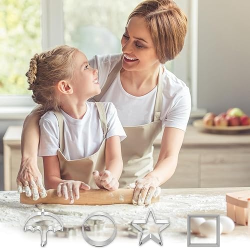 Miniatura 4 de Herramientas coreanas para hacer dulces de azúcar, kit de cortadores de galletas de acero inoxidable para paraguas, triangular, estrella, redondo,