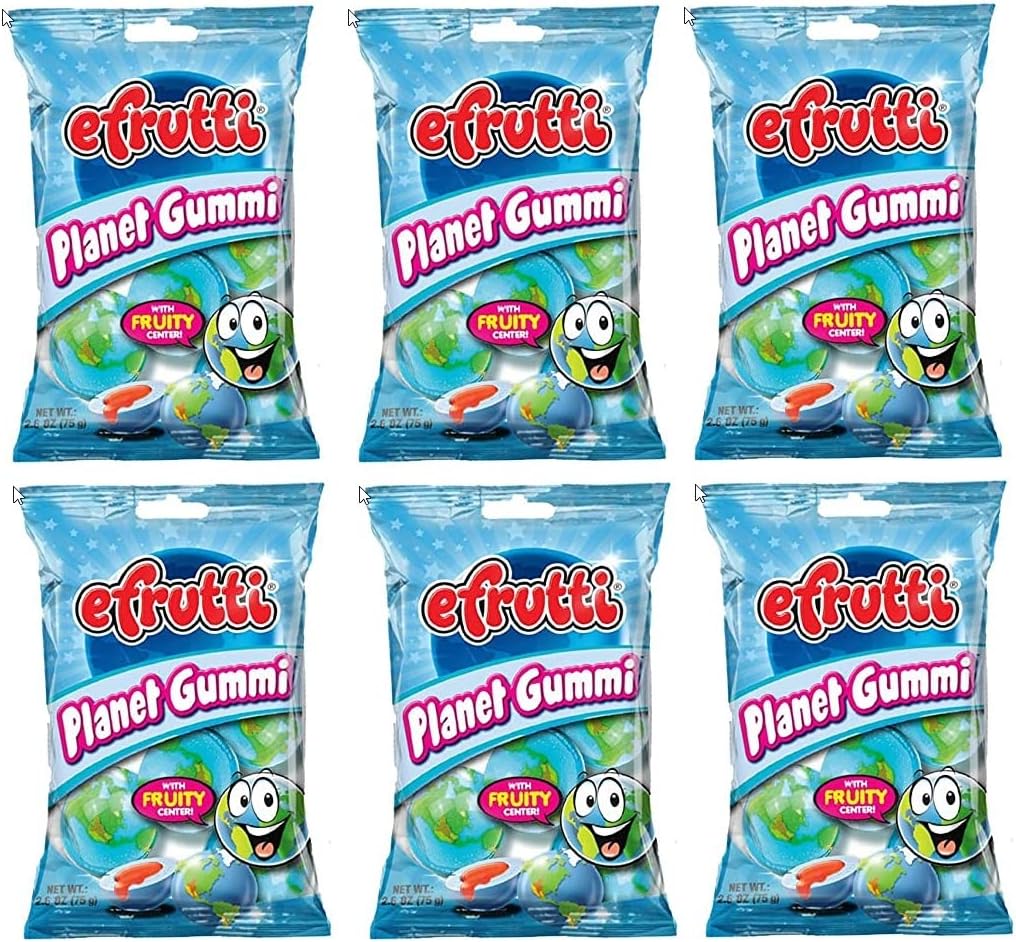 E Frutti Planet Gummi - Gummy Candy - 2.6 OZ (6 Pack)