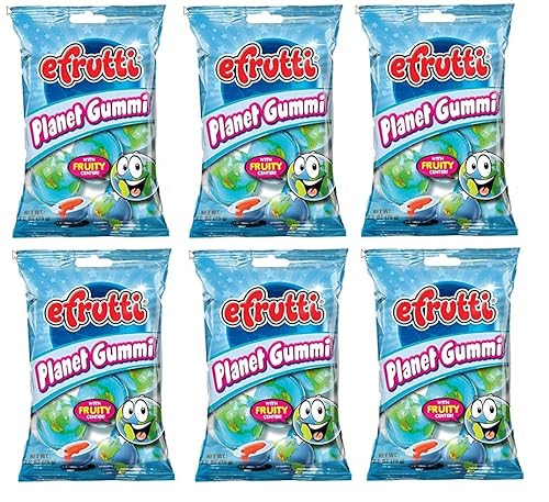 E Frutti Planet Gummi - Caramelo gomoso - 2.6 onzas (paquete de 6)