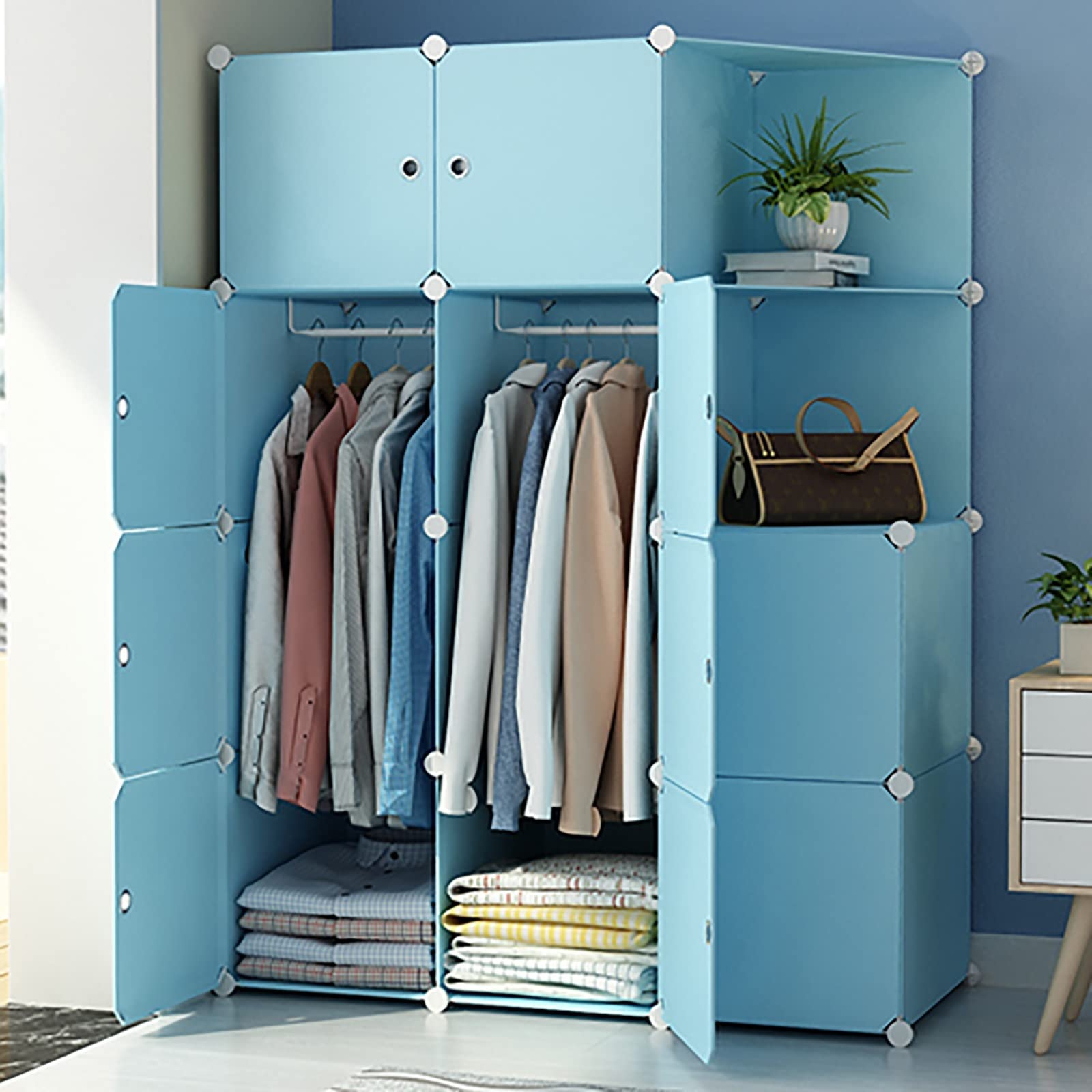 WWERTYY Closet Organizer -, Maginels Closet, Pop Up Closet, Portable Closet Cube 47CM Deepened Cabinet for Storing Large Pieces Of Clothing