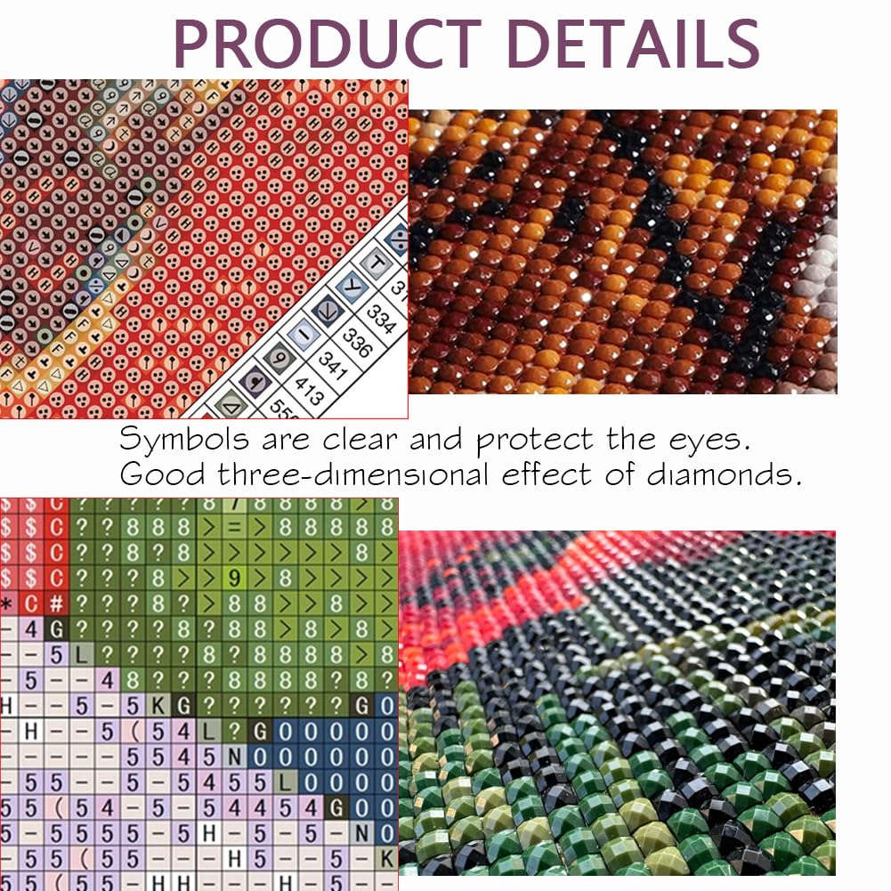 Askkqtx Diamond Painting Kit 5D Fai Da Te Per Adulti - Giraffa, Tela HD Con Colla, 30% Diamanti In Più, Strumenti Inclusi, Principianti
