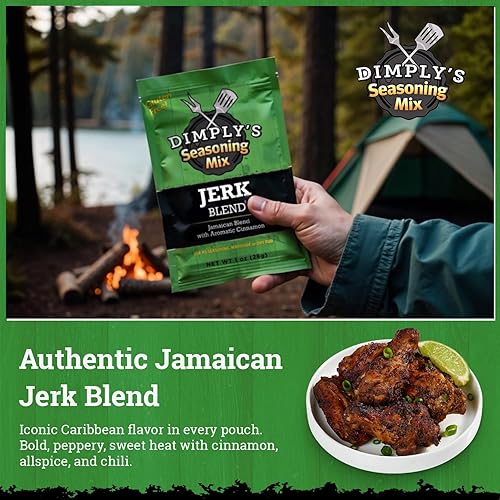 Miniatura 4 de Dimply's Mezcla de condimentos Jamaican Jerk  Frote seco y adobo para pollo, carne, verduras, tofu  Mezcla de especias caribeñas atrevidas  Vegana,