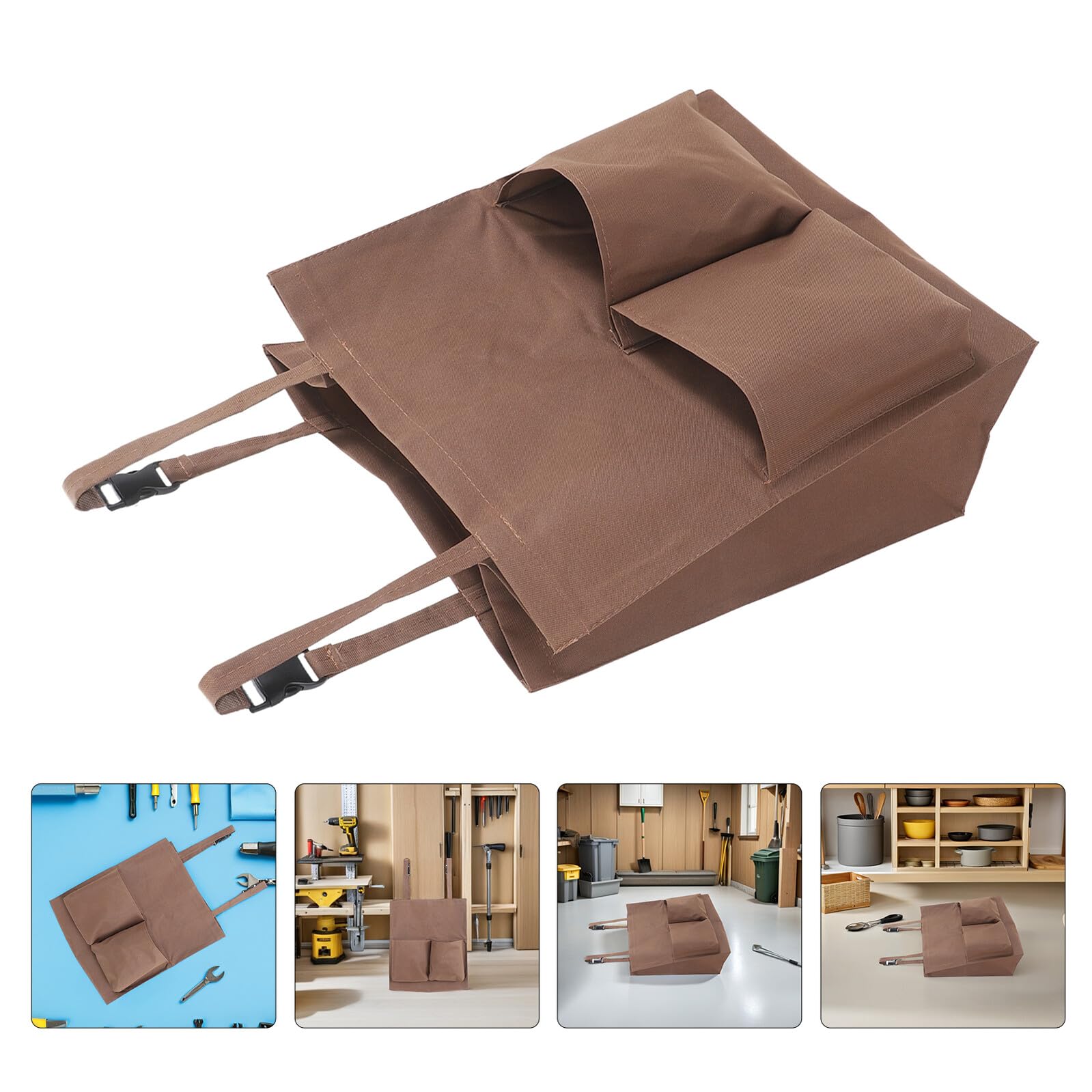 Mobestech Bolsa para Carrito de Limpieza 4 Unidades Organizador Portátil de Almacenamiento Grande Resistente con Plástico y Cierre para Accesorios y Productos de Limpieza Uso