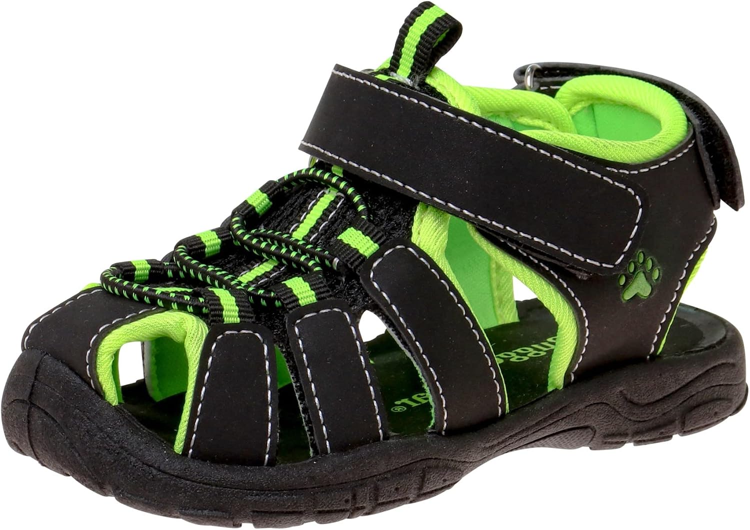 Rugged Bear Kids Boys Girls Closed-Toe Outdoor Sport Water Sandals - beach pool slide adjustable strap shoes athletic summer (Toddler/Little Kid/Big Kid)