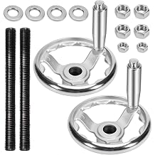 Upgraded Moxon Vise Hardware Kit with Revolving Knobs, Bench Vise Screw Kit for Joinery Shaping and Carving, Includes 3/4"x 8" Acme Threaded Rod, 4.5" Hand Wheel, Nut, Washer