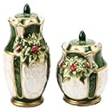 Cosmos Emerald Holiday Holly Salt & Pepper Set
