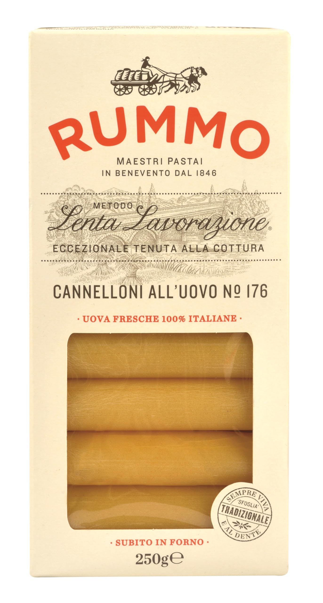 12X Multipack Rummo Pasta Uovo 176 Cannelloni Gr 250