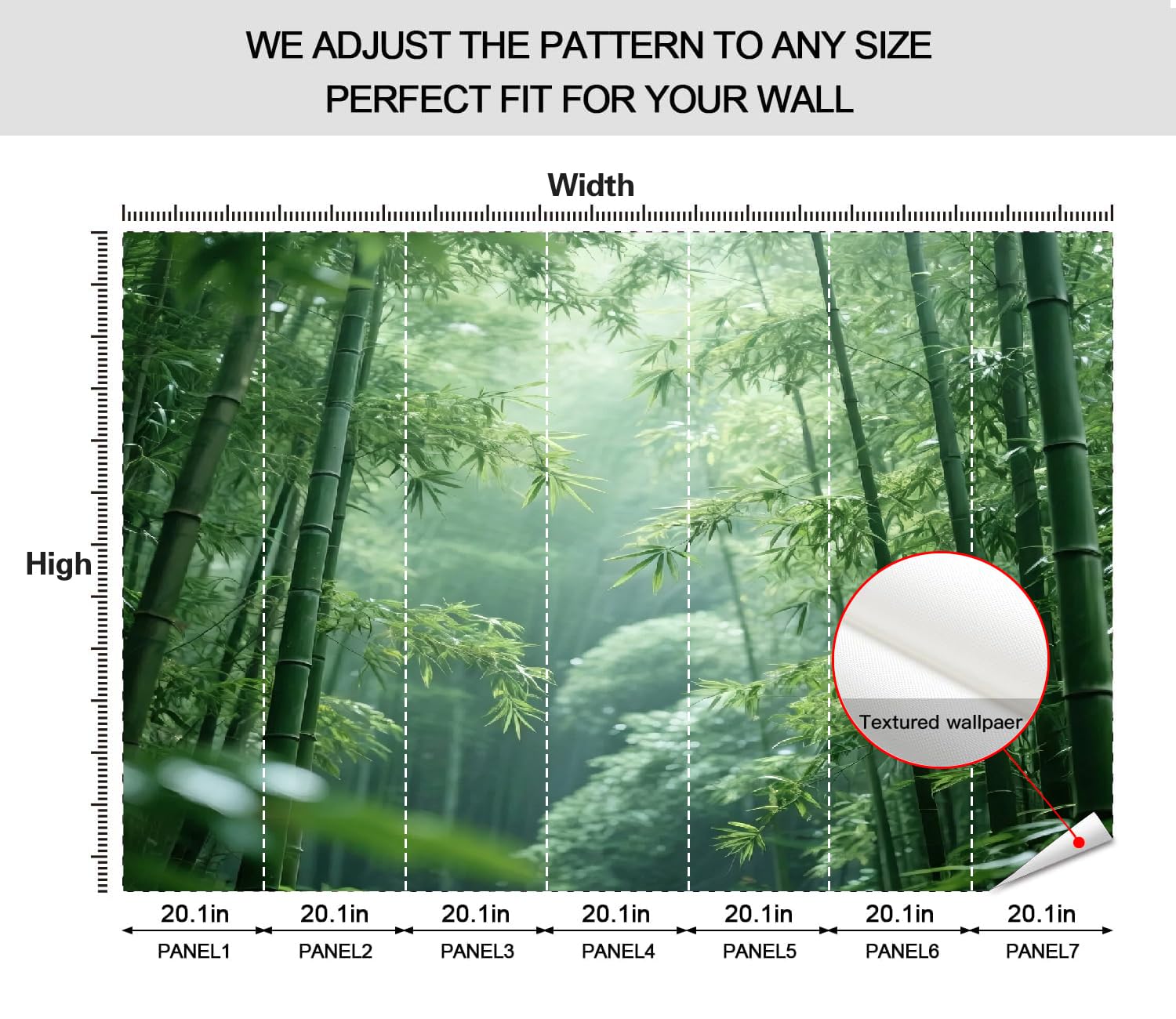 Bambù Carta da Parati Non Tessuta 300x210 cm Foresta Natura Carta da Parati Panoramica Arte Murale Decorazione Parete Poster per Camera Da Letto Soggiorno H1339