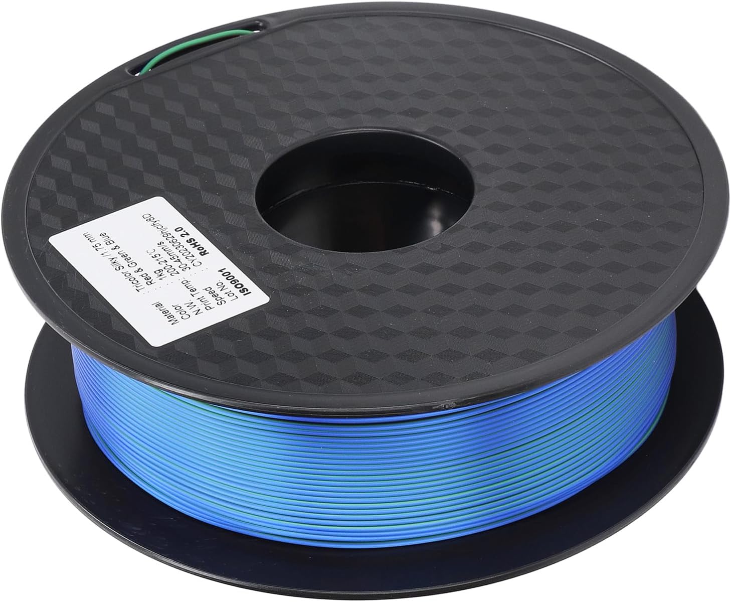 Jeanoko Tricolor Silk PLA Filament 1.75mm Strong Durable 3D Printer Consumables for Arts and Crafts Printing Red, Green, Blue