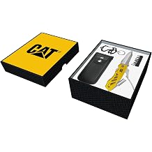 Cat 3-Piece Multi-Tool and Bit Gift Box Set, 11-in-1 Folding Multi Tool, Keychain Multi Tool, 9-Piece Bit Set with Holder, Glass Break, Knife, Pliers, Wire Cutter, Belt Pouch - 240364