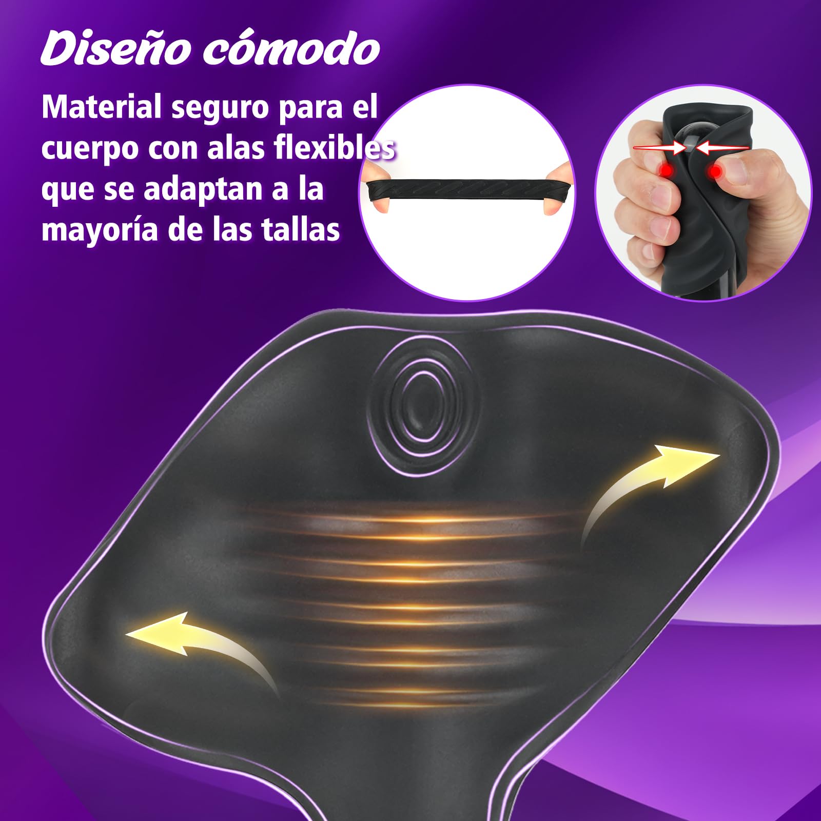 Masturbâteur Homme Mains Libres à Vibrations Par Tapotement Avec Vibromasseur De Testicules Ajustable, Masturbateurs Masculins Sex Toys, Masturbateur Sextoy Homme Automatique Avec Anneau Penien
